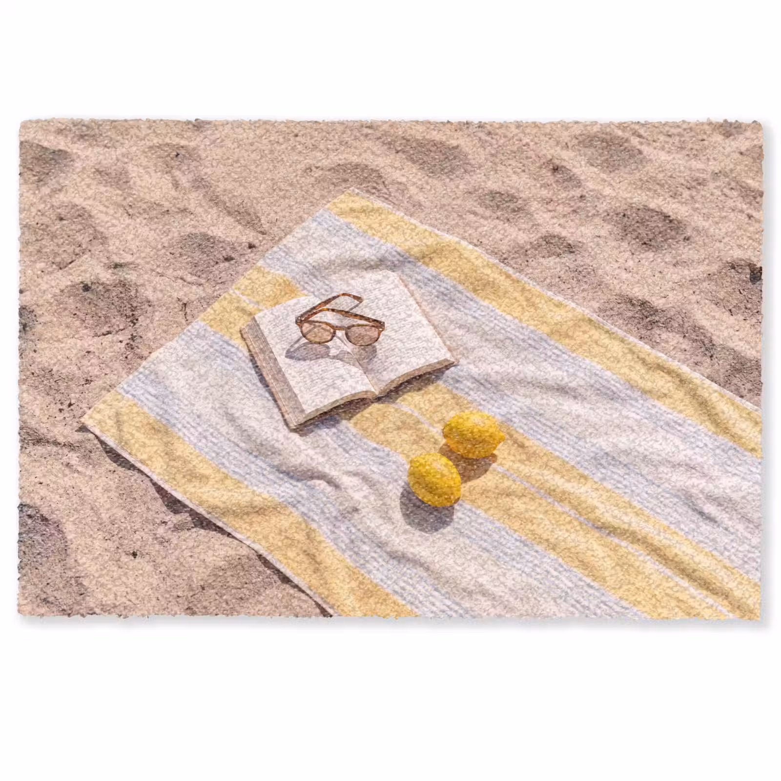 Deurmat - Boek - Zonnebril - Strand - Zomer - Geel — 1