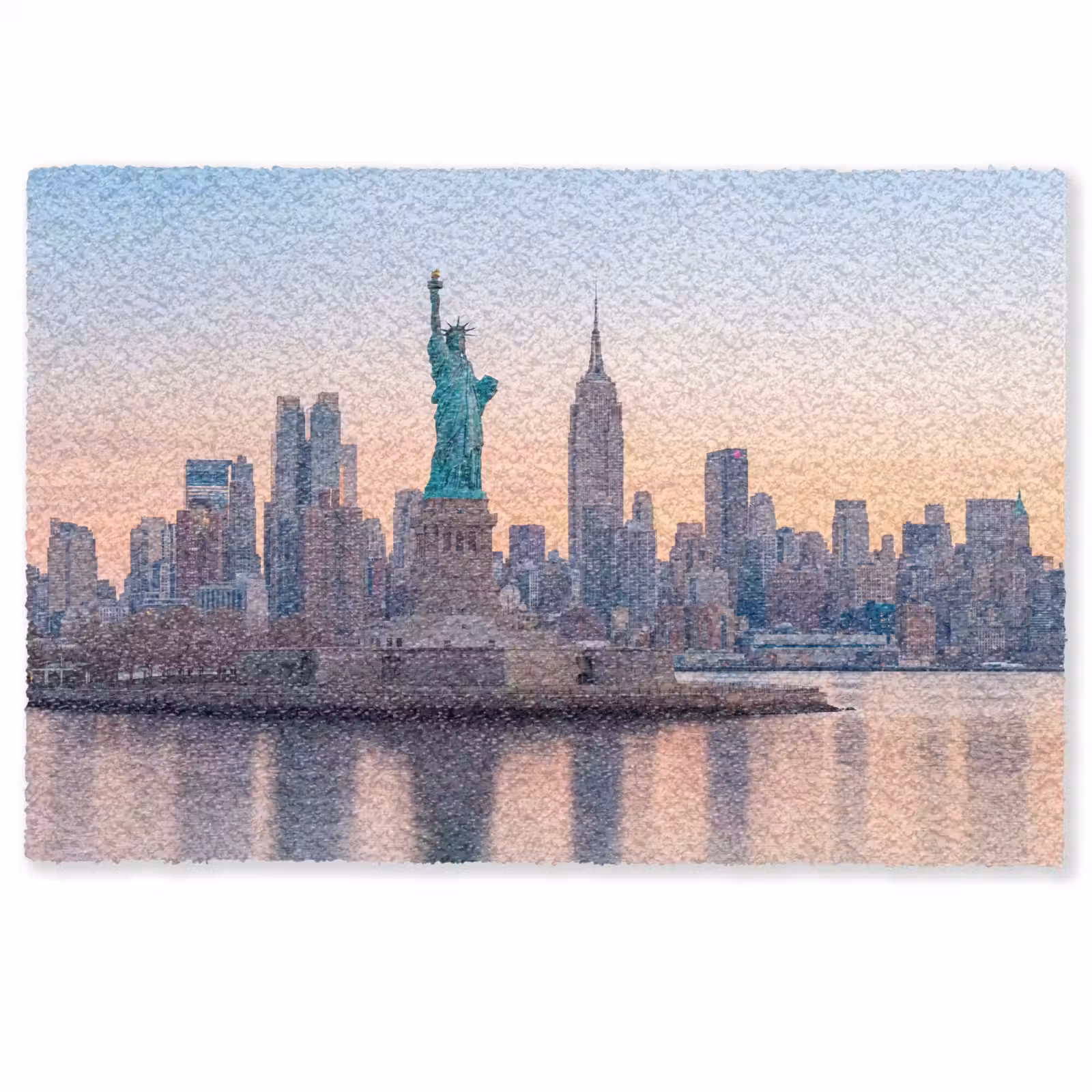 Deurmat - Vrijheidsbeeld - New York - Zonsopgang - Stad - Architectuur — 1
