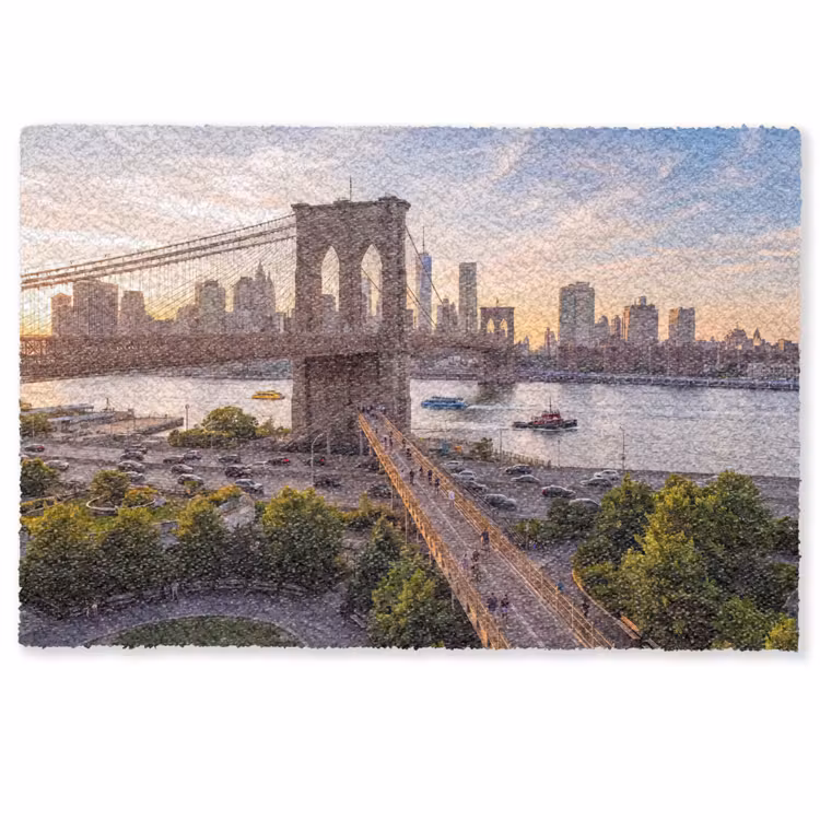 Deurmat - Brug - Rivier - Stad - Zonsondergang - Architectuur — 1