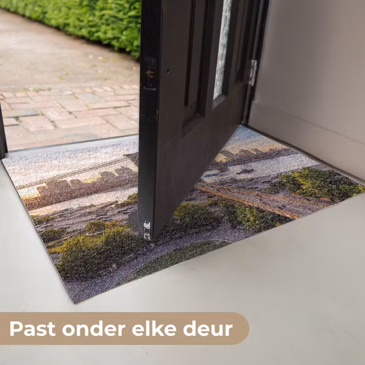 Deurmat - Brug - Rivier - Stad - Zonsondergang - Architectuur — 7