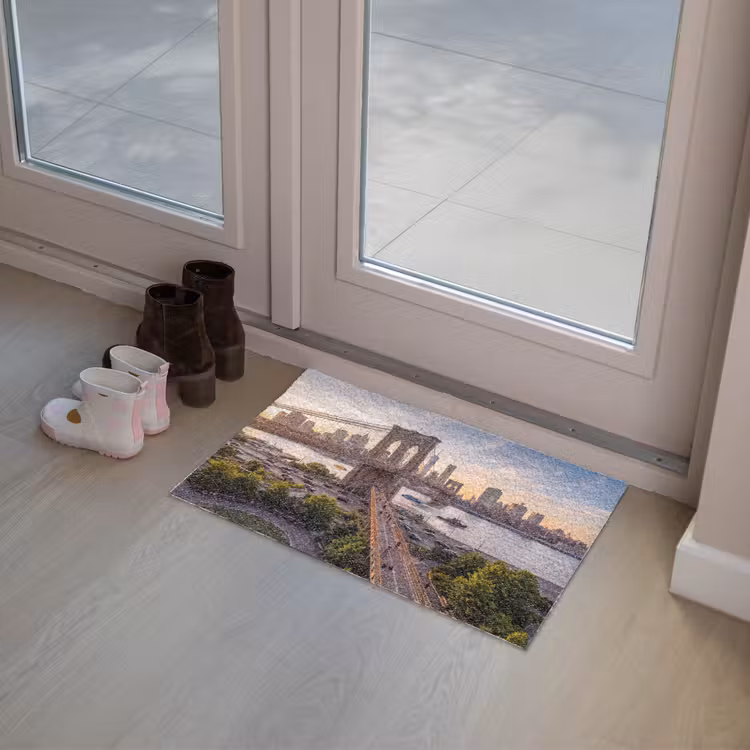 Deurmat - Brug - Rivier - Stad - Zonsondergang - Architectuur — 8