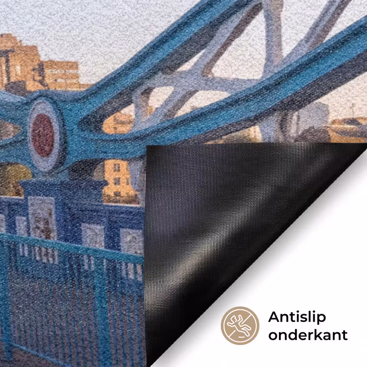 Deurmat - Brug - Toren - Architectuur - Klassiek - Blauw — 6