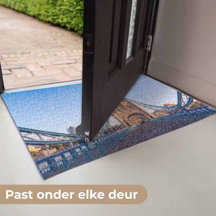 Deurmat - Brug - Toren - Architectuur - Klassiek - Blauw — 7