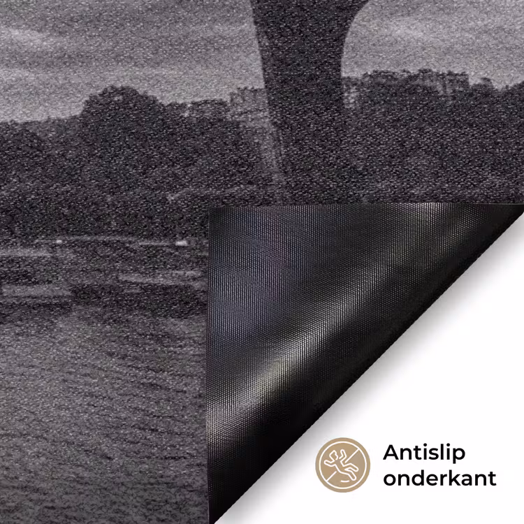 Deurmat - Eiffeltoren - Parijs - Rivier - Architectuur - Zwart-wit — 6