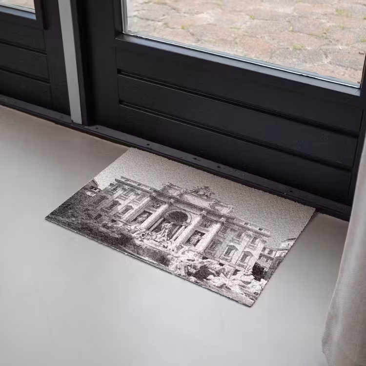 Deurmat - Fontein - Beelden - Architectuur - Zwart-wit — 2