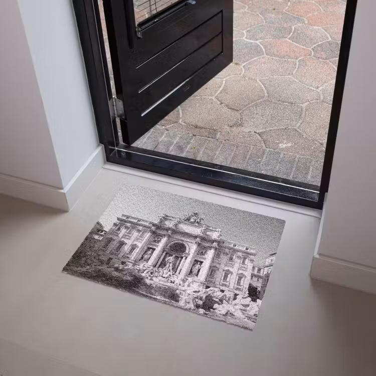Deurmat - Fontein - Beelden - Architectuur - Zwart-wit — 4