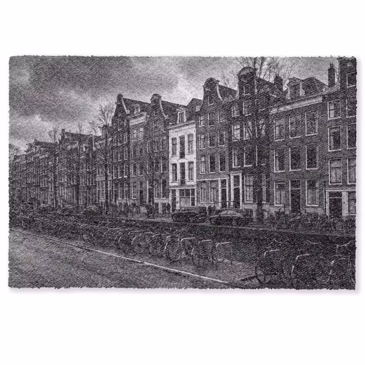 Deurmat - Huis - Gracht - Amsterdam - Architectuur - Zwart-wit — 1
