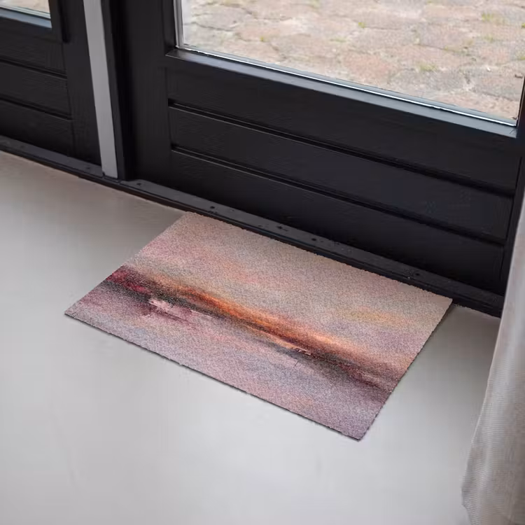 Deurmat - Landschap - Zonsondergang - Abstract - Modern - Roze — 2