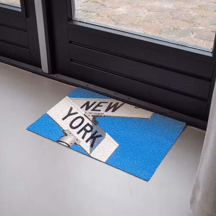 Deurmat - New York - Straatbord - Stad - Urban - Blauw — 2