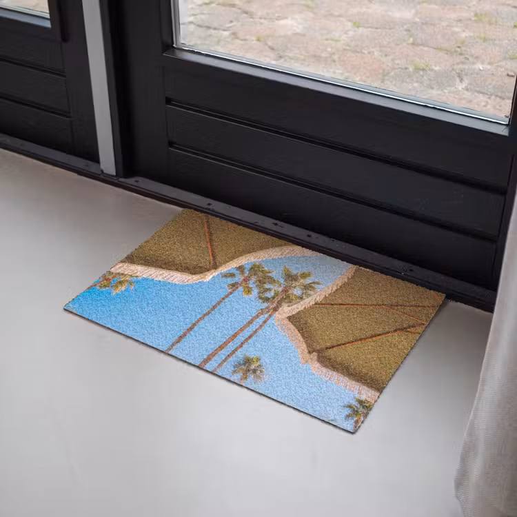 Deurmat - Parasol - Groen - Franjes - Zomer - Tropisch — 2