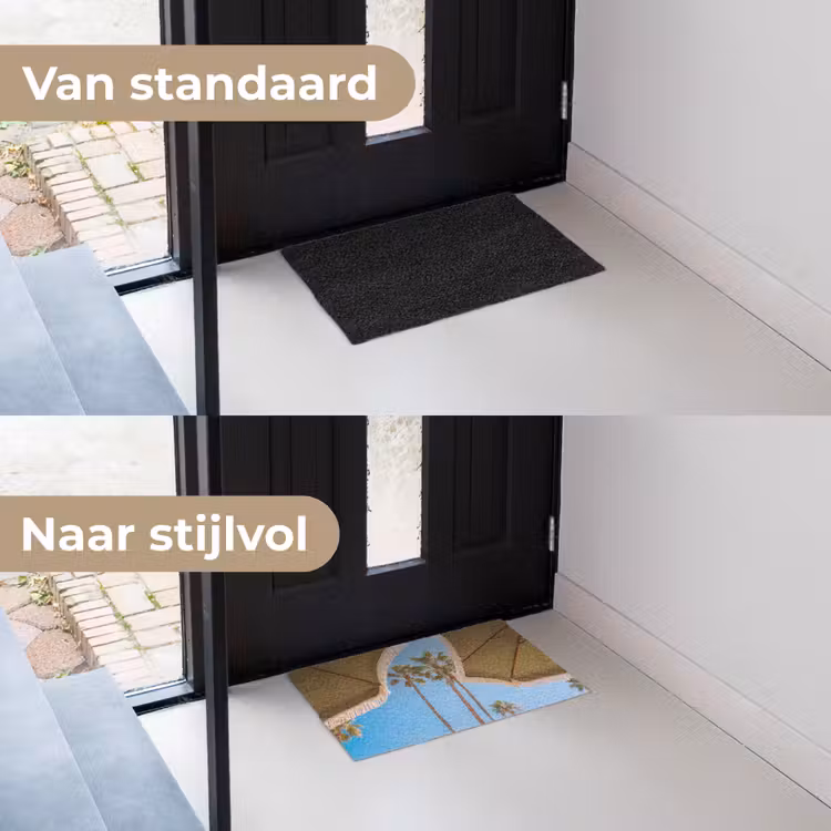 Deurmat - Parasol - Groen - Franjes - Zomer - Tropisch — 3