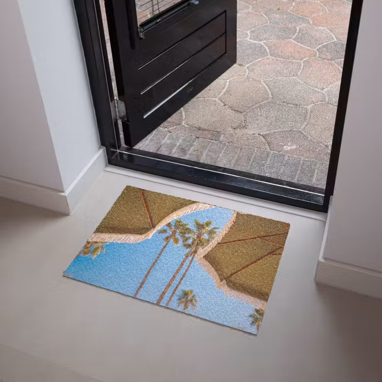 Deurmat - Parasol - Groen - Franjes - Zomer - Tropisch — 4