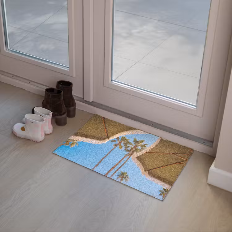 Deurmat - Parasol - Groen - Franjes - Zomer - Tropisch — 8