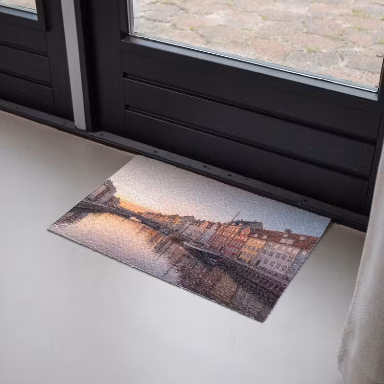 Deurmat - Stad - Gracht - Zonsondergang - Klassiek - Kleurrijk — 2