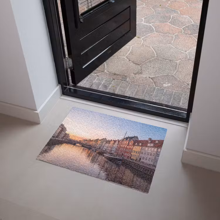 Deurmat - Stad - Gracht - Zonsondergang - Klassiek - Kleurrijk — 4