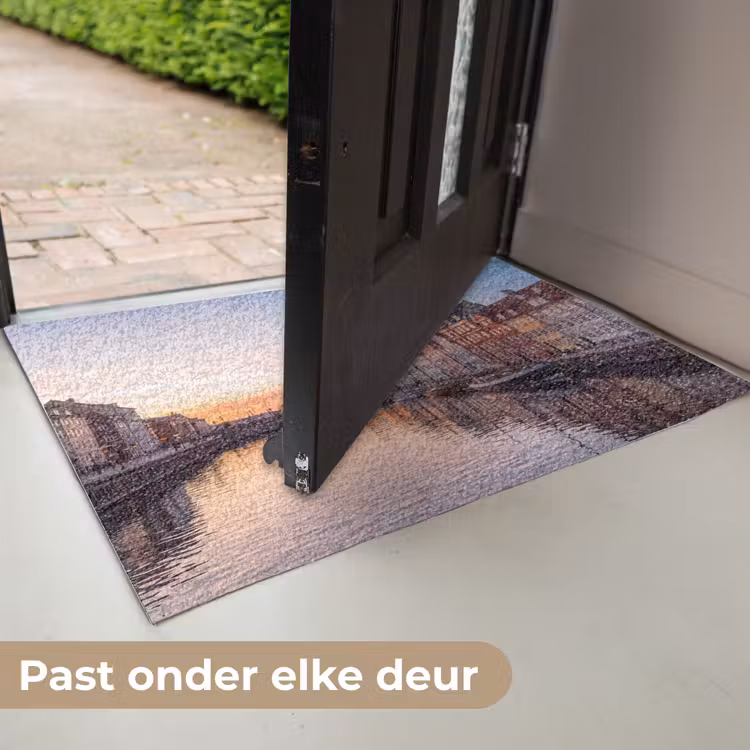 Deurmat - Stad - Gracht - Zonsondergang - Klassiek - Kleurrijk — 7