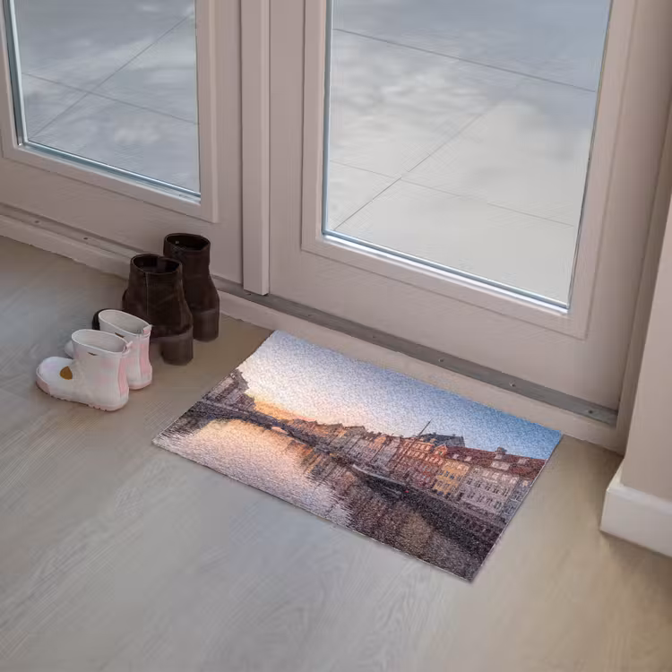 Deurmat - Stad - Gracht - Zonsondergang - Klassiek - Kleurrijk — 8