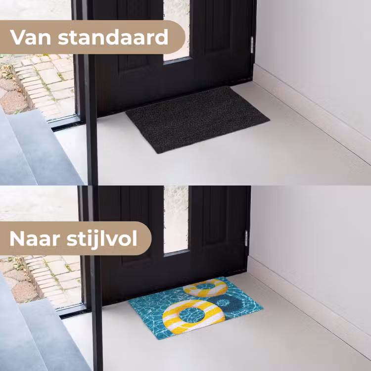 Deurmat - Zwembad - Zwembanden - Zomer - Geel - Blauw — 3