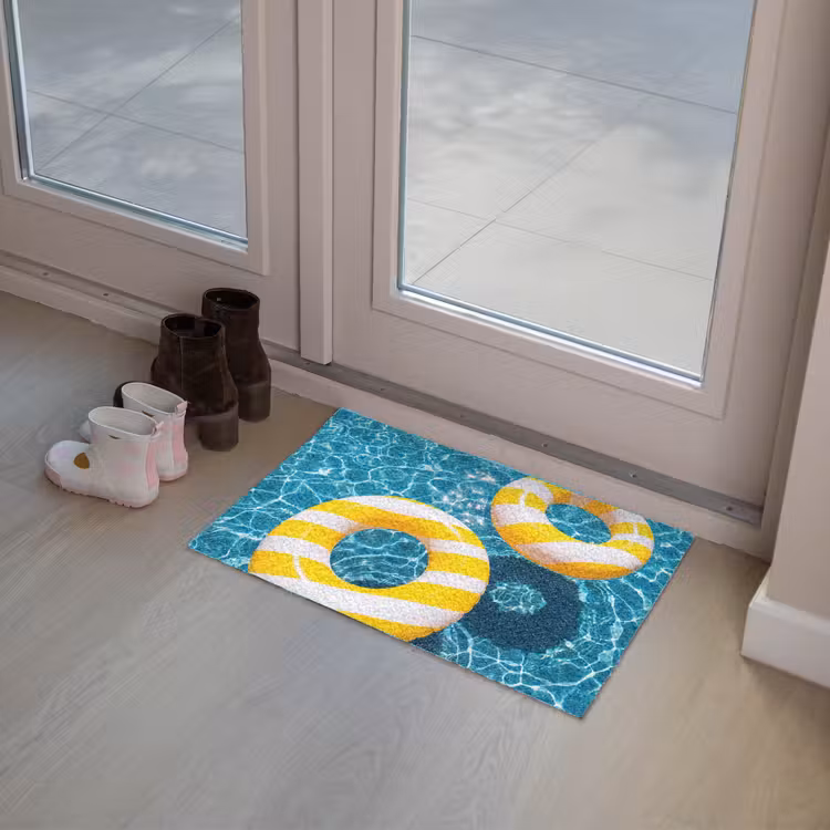 Deurmat - Zwembad - Zwembanden - Zomer - Geel - Blauw — 8