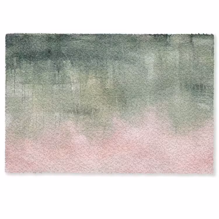 Deurmat - Kunst - Abstract - Modern - Groen - Roze — 1