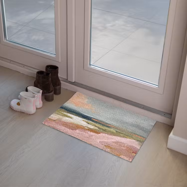 Deurmat - Landschap - Rivier - Abstract - Roze - Groen — 8