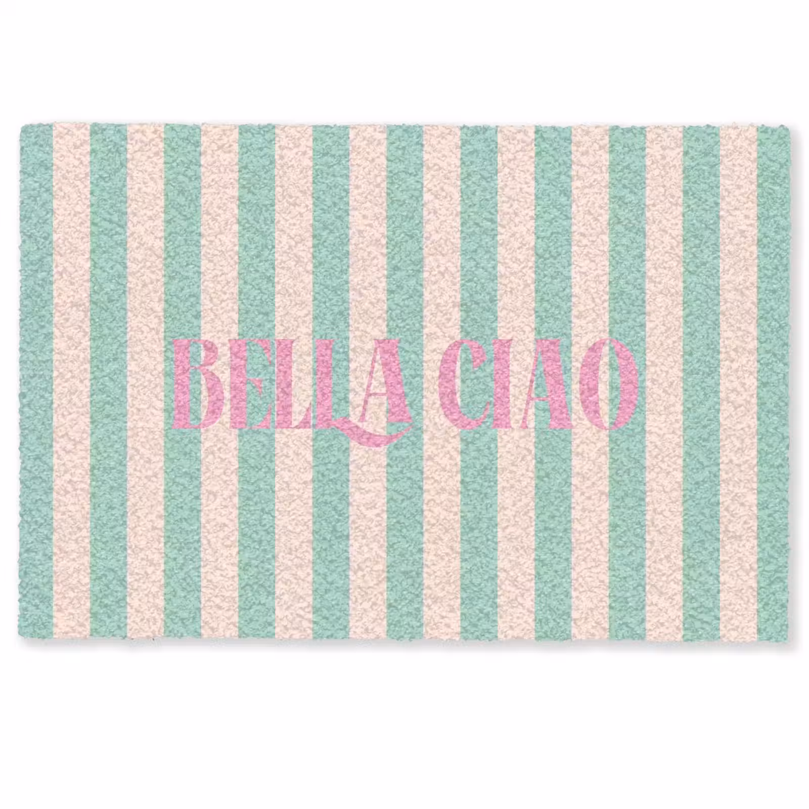 Deurmat - Roze - Groen - Strepen - Bella ciao — 1