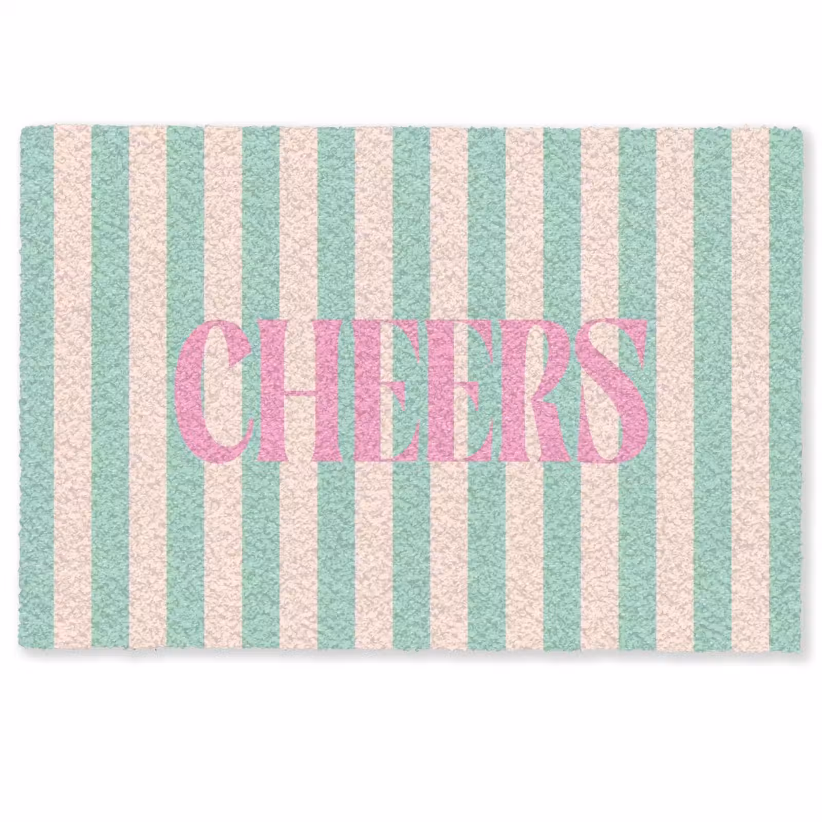 Deurmat - Roze - Groen - Strepen - Cheers — 1