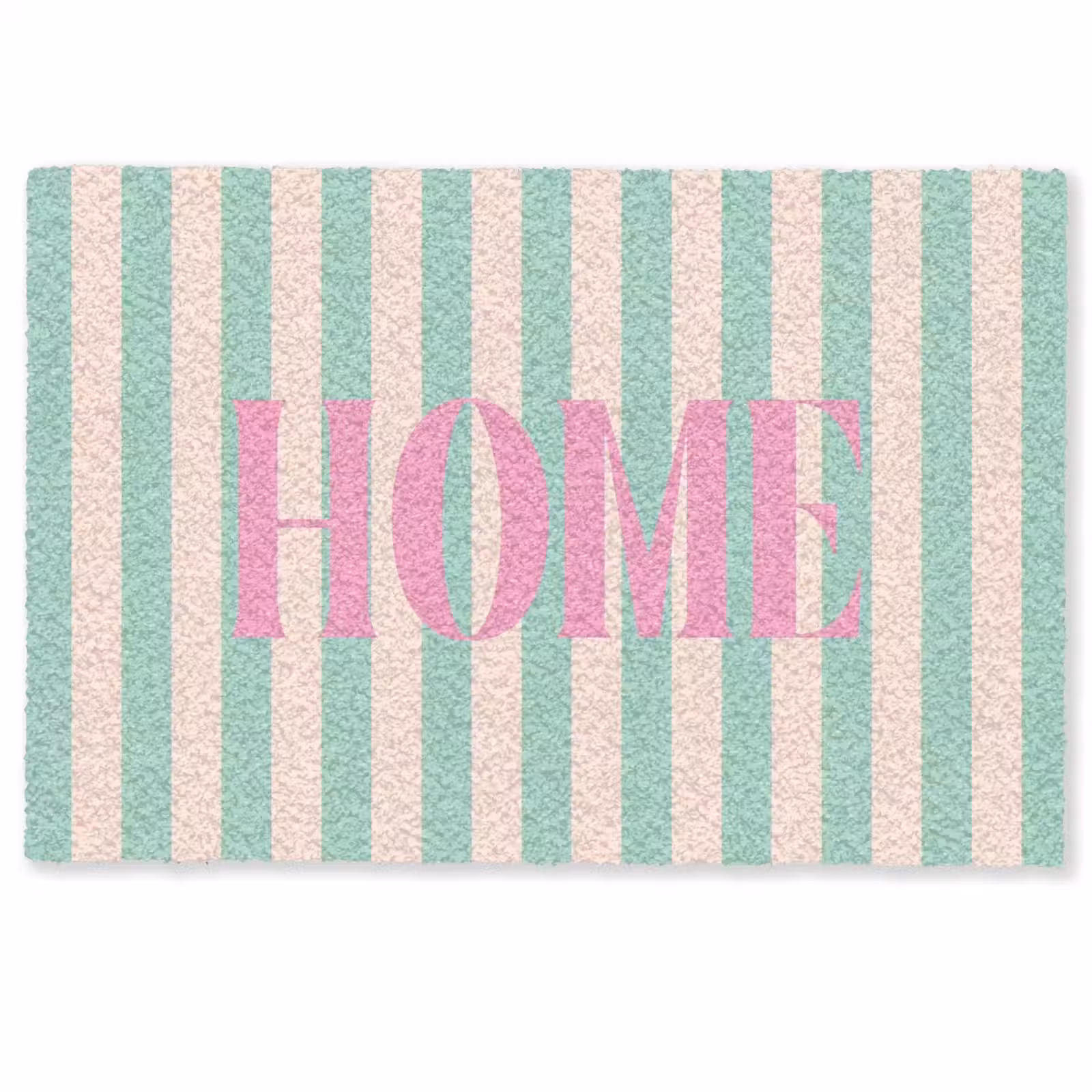 Deurmat - Roze - Groen - Strepen - Home — 1