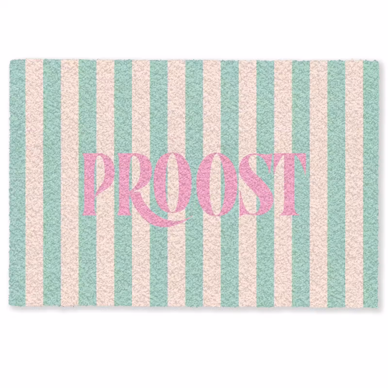 Deurmat - Roze - Groen - Strepen - Proost — 1