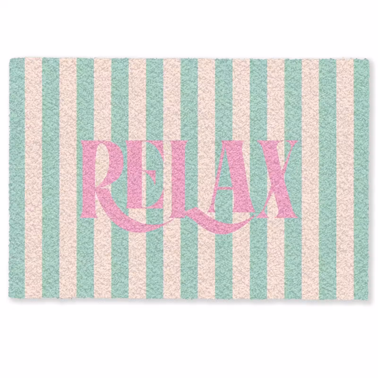 Deurmat - Roze - Groen - Strepen - Relax — 1