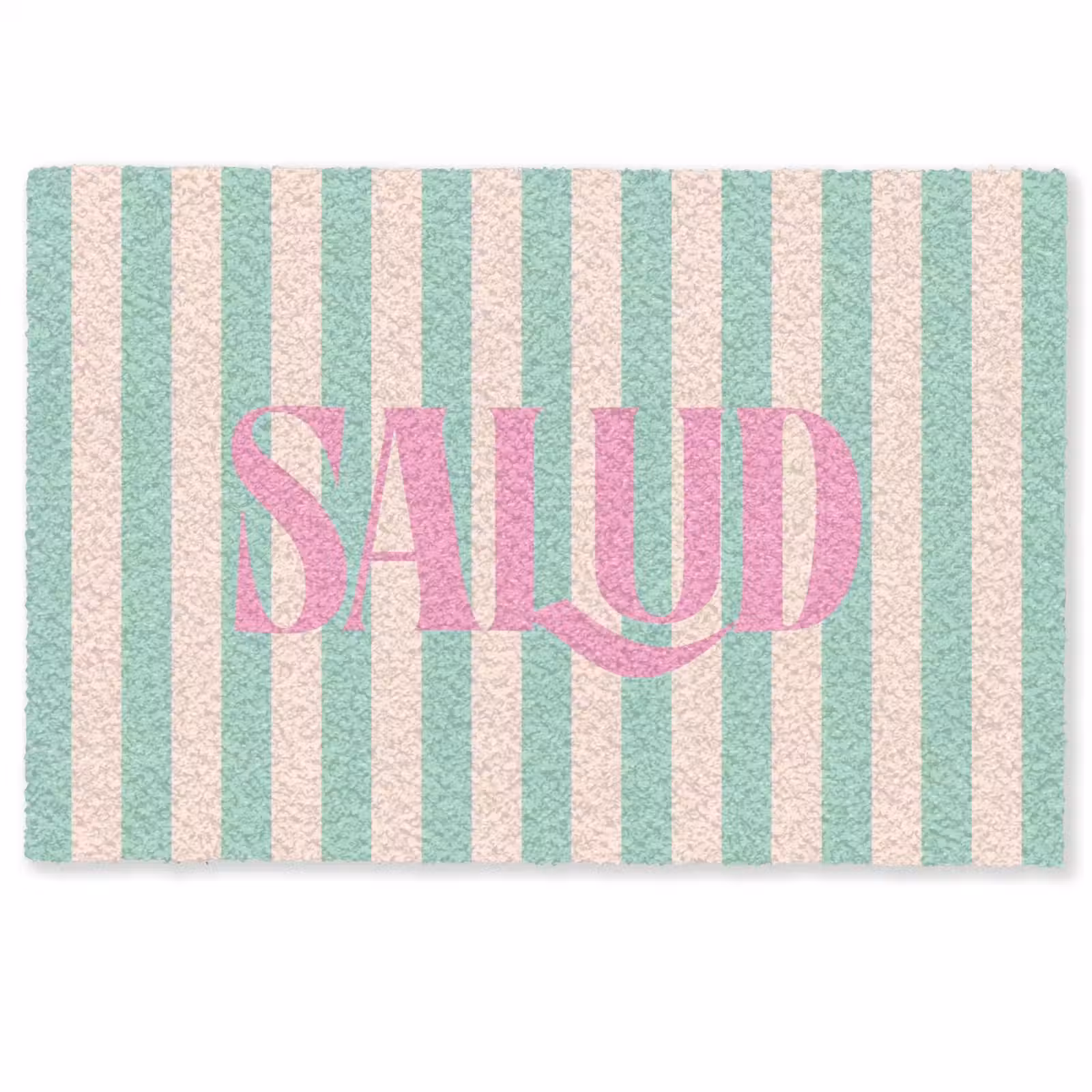 Deurmat - Roze - Groen - Strepen - Salud — 1