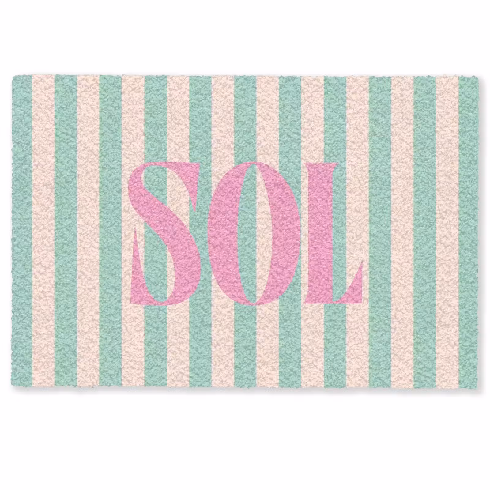 Deurmat - Roze - Groen - Strepen - Sol — 1