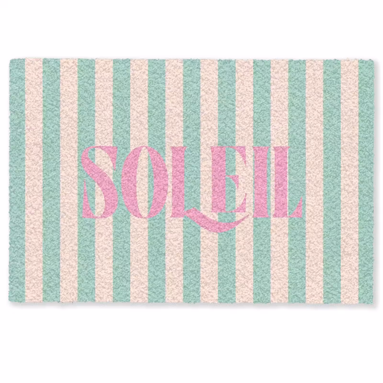 Deurmat - Roze - Groen - Strepen - Soleil — 1