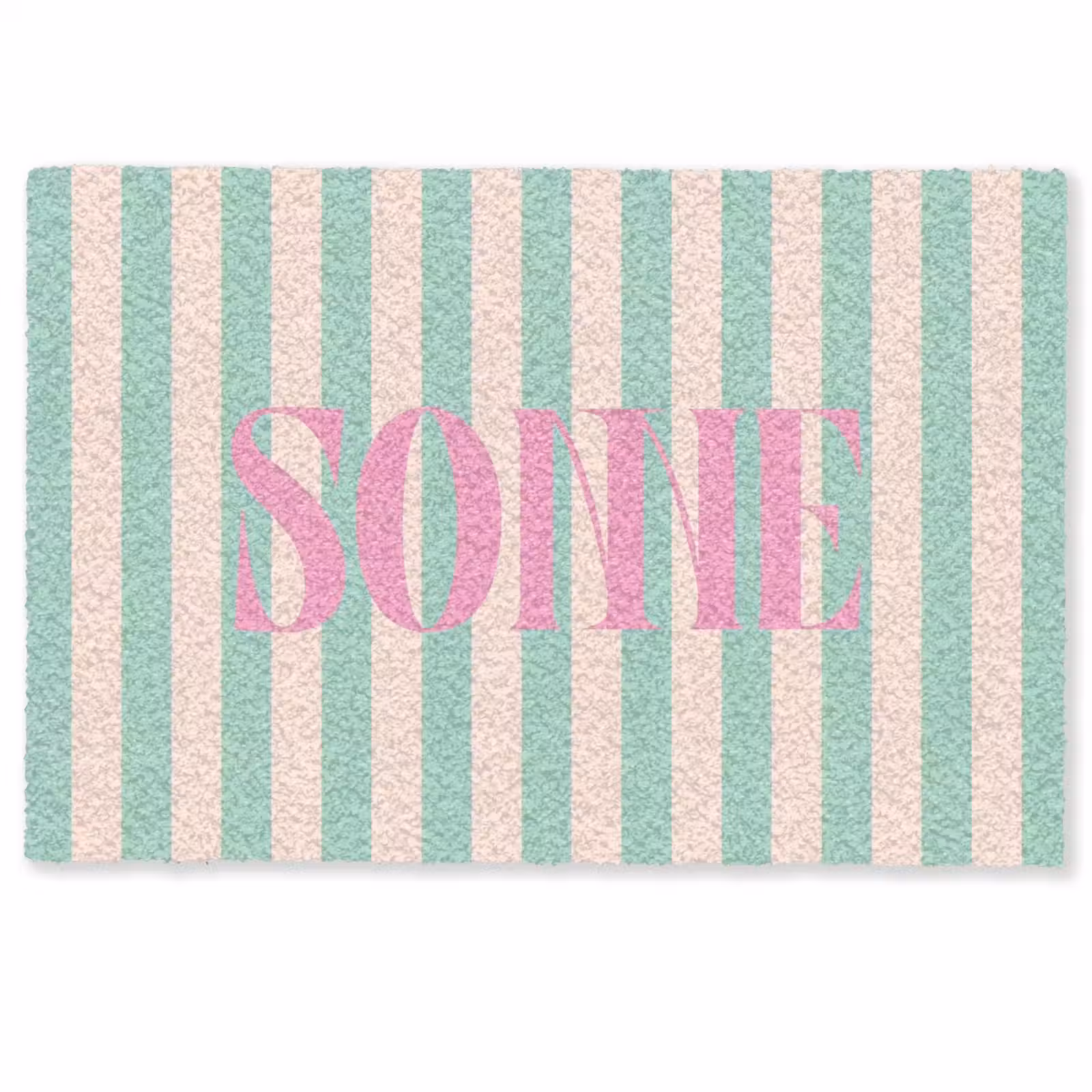 Deurmat - Roze - Groen - Strepen - Sonne — 1