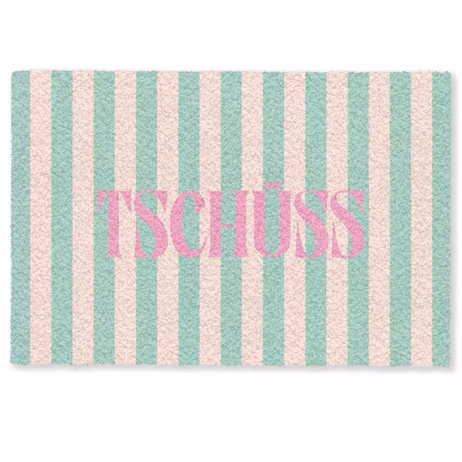 Deurmat - Roze - Groen - Strepen - Tschüss — 1
