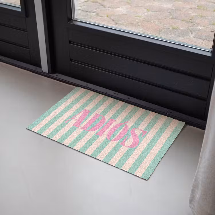 Deurmat - Groen - Strepen - Roze - Adiós — 2