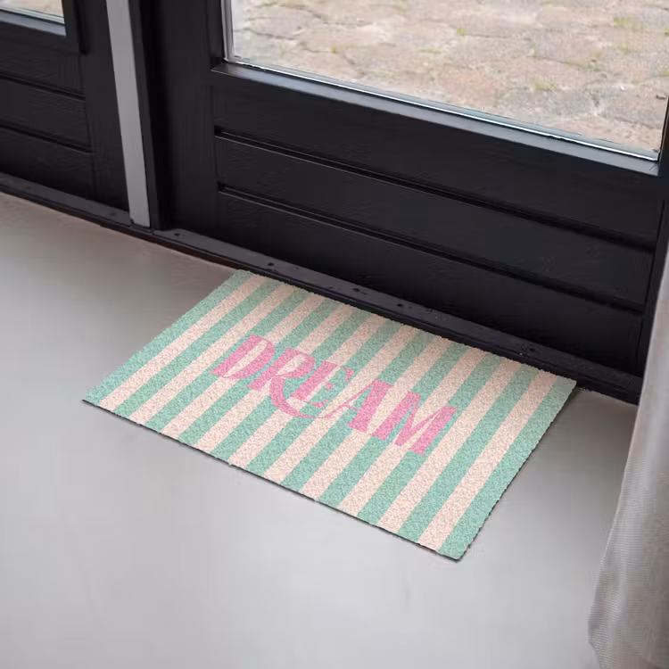 Deurmat - Roze - Groen - Strepen - Dream — 2