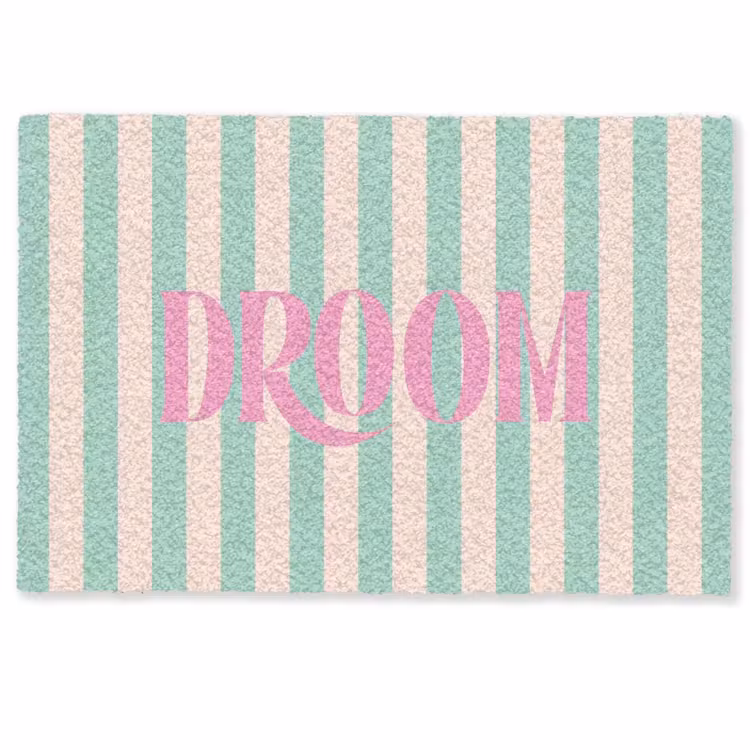 Deurmat - Roze - Groen - Strepen - Droom — 1