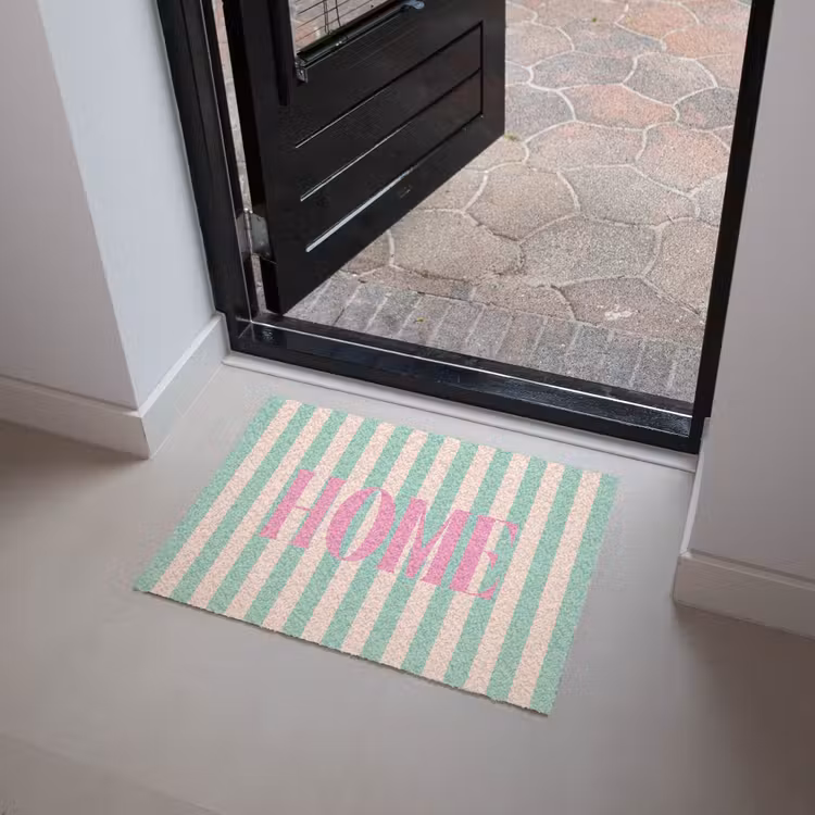 Deurmat - Roze - Groen - Strepen - Home — 4