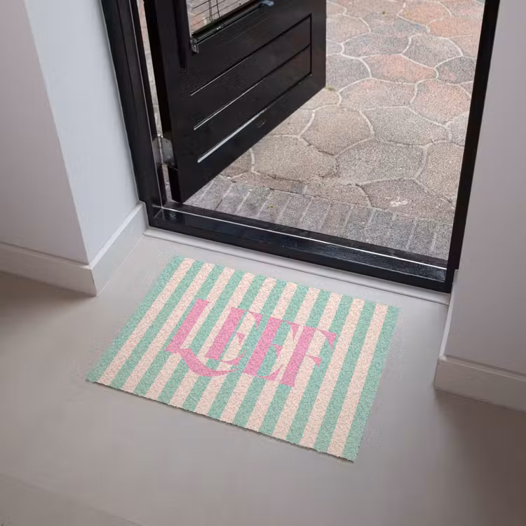 Deurmat - Roze - Groen - Strepen - Leef — 4