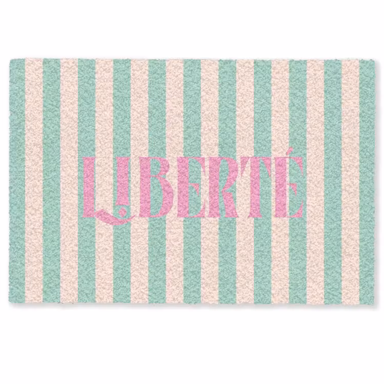 Deurmat - Roze - Groen - Strepen - Liberté — 1