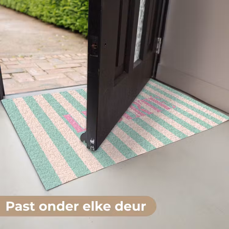 Deurmat - Roze - Groen - Strepen - Liberté — 7
