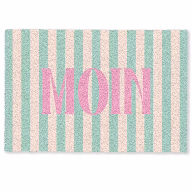 Deurmat - Roze - Groen - Strepen - Moin — 1