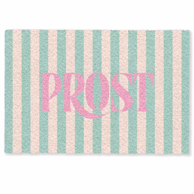 Deurmat - Roze - Groen - Strepen - Prost — 1