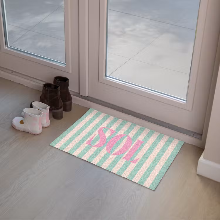 Deurmat - Roze - Groen - Strepen - Sol — 8