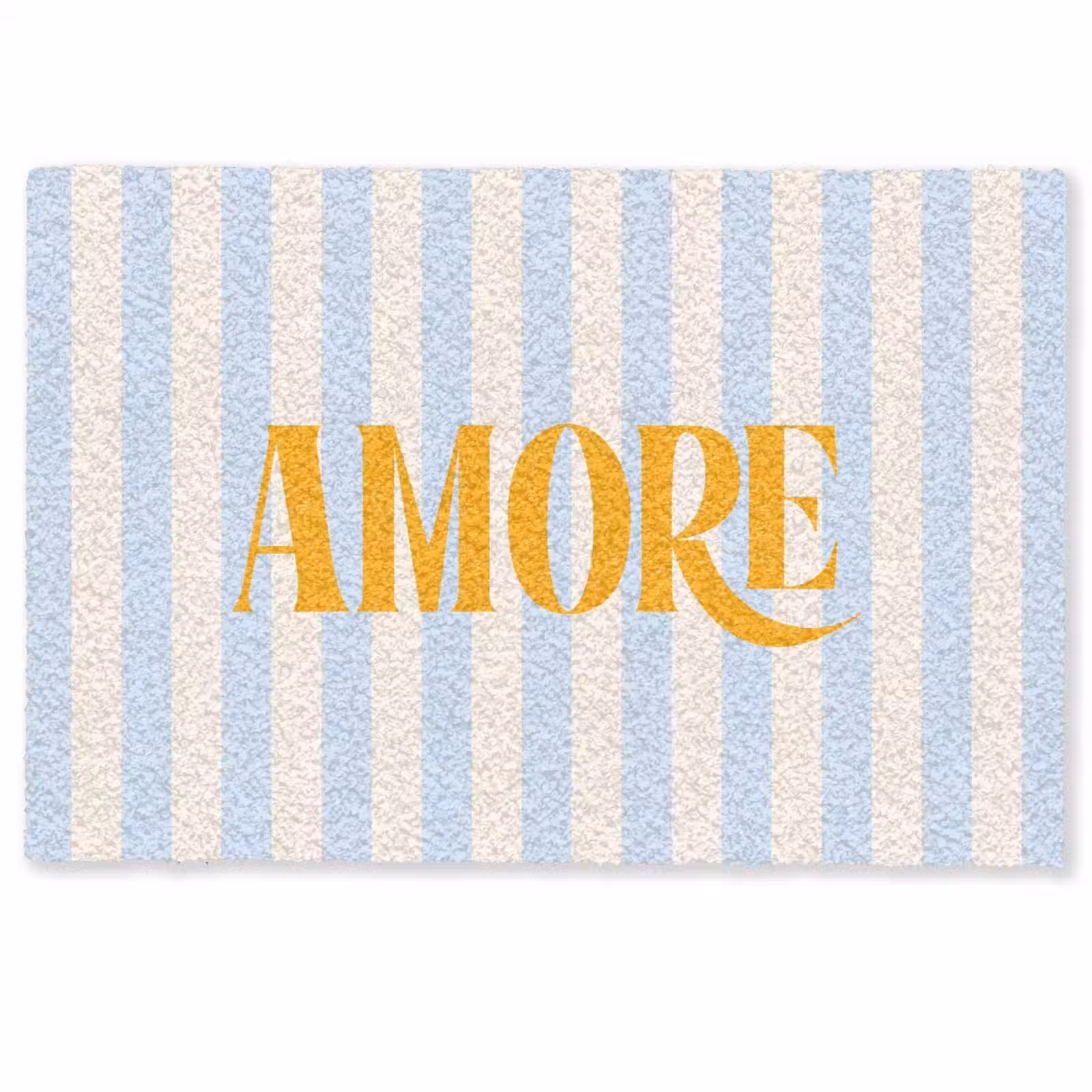 Deurmat - Oranje - Blauw - Strepen - Amore — 1