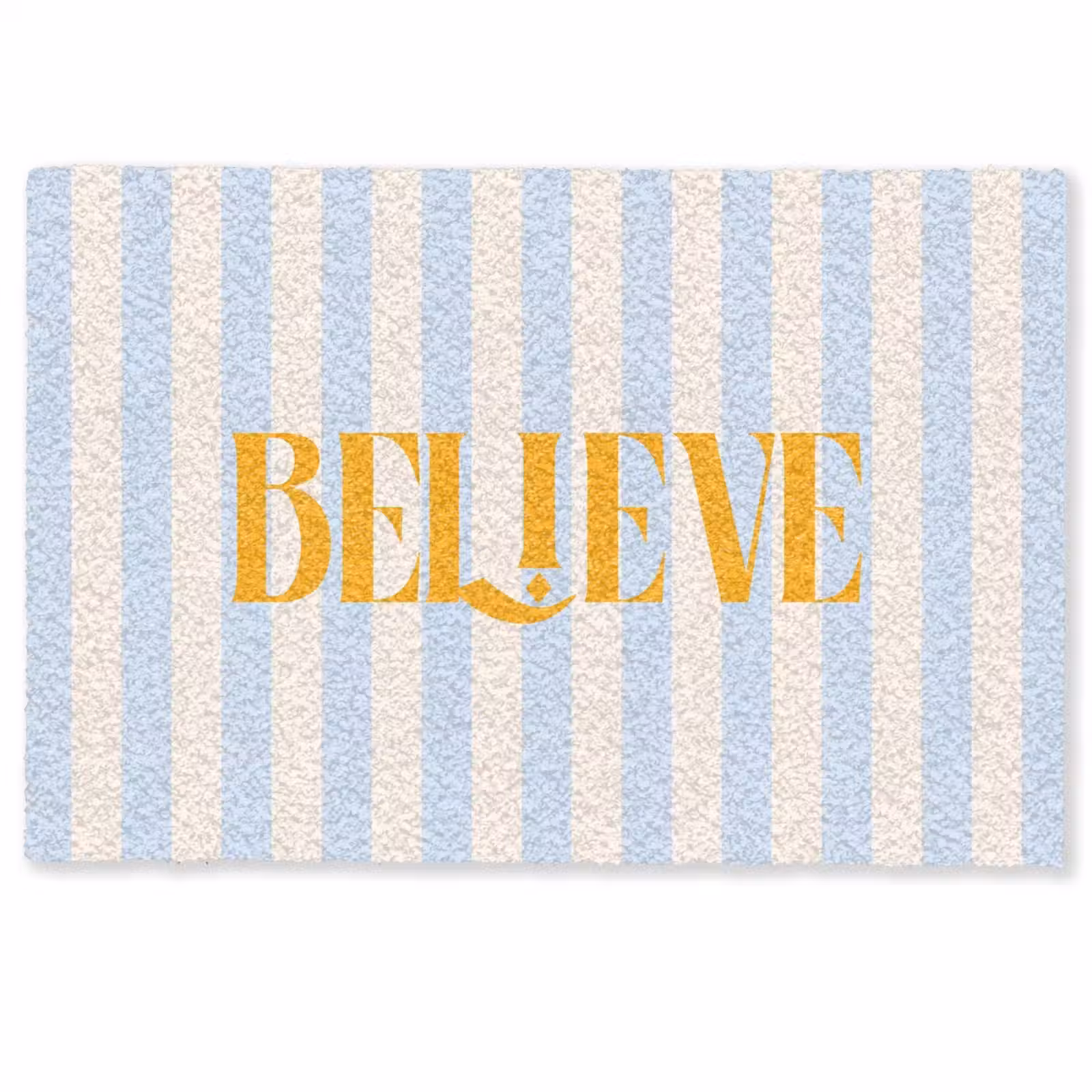 Deurmat - Oranje - Blauw - Strepen - Believe — 1