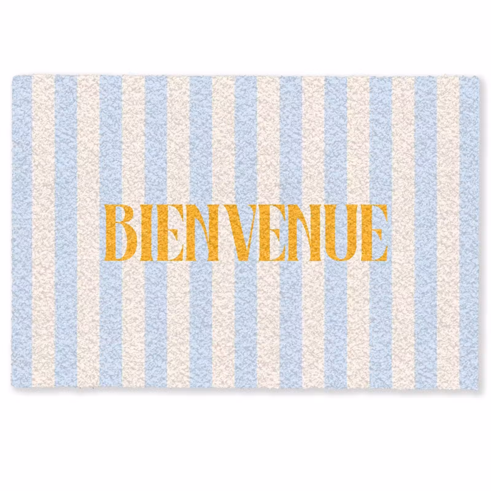 Deurmat - Oranje - Blauw - Strepen - Bienvenue — 1
