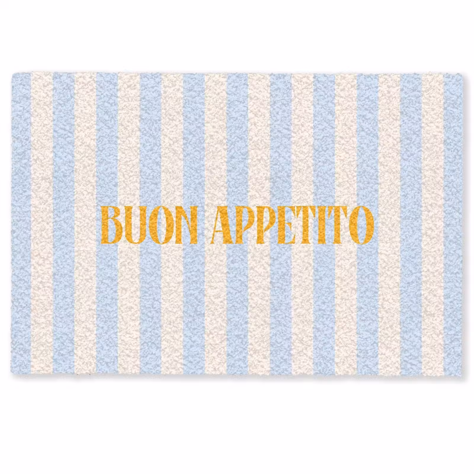 Deurmat - Oranje - Blauw - Strepen - Buon appetito — 1