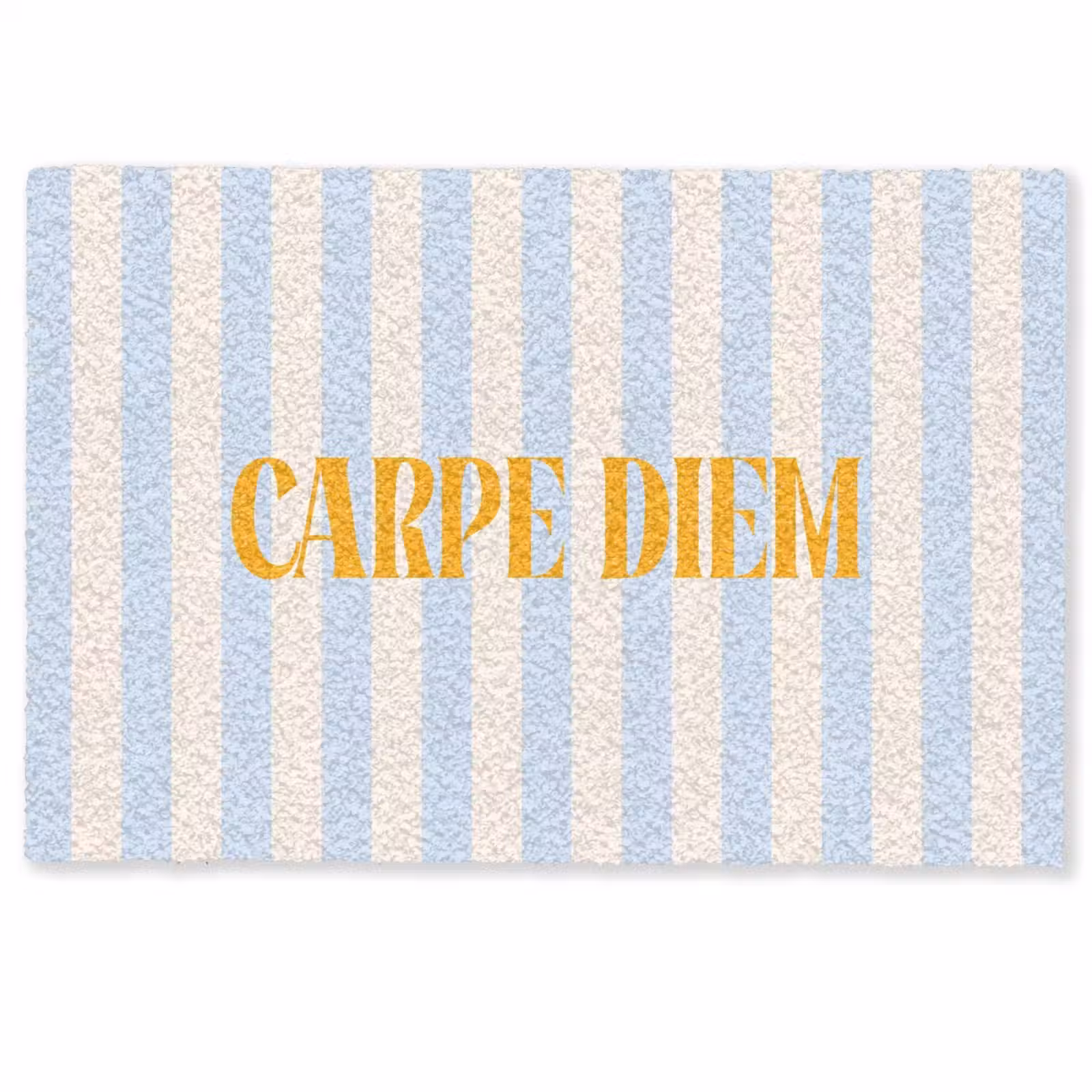 Deurmat - Oranje - Blauw - Strepen - Carpe diem — 1